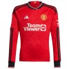 Conjunto (Camiseta+Pantalón Corto) Manga Larga Manchester United Primera Equipación 23-24 - Niño